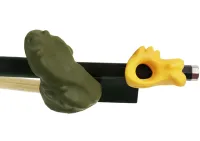 Hand rest Things4Strings Bow Hold Buddies Green/Gold BHB-GG - Приспособление для правильной постановки руки. В комплекте лягушка Frog™ и рыбка Hold Fish® для скрипичного смычка. Цвет зеленый с золотым