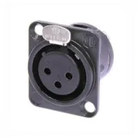Neutrik NC3FD-L-B-1- Панельный разъем XLR 3-pin (розетка) с фланцем типа D, под пайку, цвет черный