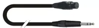 LK Electronic XJ-020/6m инструментальный кабель MC103 с разъемами 6,3 мм Jack Stereo -> XLR-3F, длина 6 метров, цвет черный