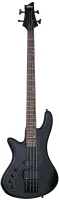SCHECTER STILETTO STEALTH-4 SBK L/H - леворукая, 4х струнная бас-гитара,  24 лада, корпус: липа, гриф: клён, на болтах, накладка: палисандр, звукосниматели: Schecter Diamond SuperRock MM, Schecter Diamond P, регулировки: мастер громкость, бленд, активный 