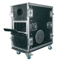 MLB TX-8000 Hazer machine. Генератор тумана для стадионов, открытых площадок и больших помещений. Мощный хейзер в туровом кейсе. Мощность 4000Вт, время нагрева 10 мин,  DMX 512 , 230V-240В/50Гц, вес 77.5кг , 90x44x83см