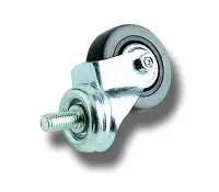 EUROMET EU/R-WR75L 02020 Резиновое колесо, d.75mm, блокируемое, резьба М10 х 15.