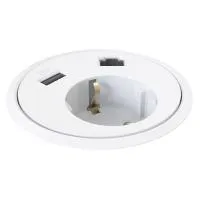 FORMING FUNCTION 9358001201- Встраиваемая розетка серии Powerdot, 1xRJ45, 1хUSB, белая