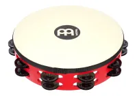 MEINL TAH2BK-R-TF Тамбурин 10",  с черными стальными бубенцами, деревянный корпус, 2-рядный, красный