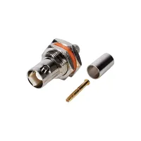 Sommer Cable BNC59FEO- Разъем BNC, панельный, розетка, позолоченное гнездо, 75 Oм, с неизолированной массой, обжимной
