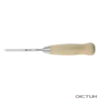 Стамеска dictum 701390 - короткая стамеска с ручкой из граба, ширина 6 мм