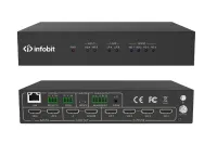 Контроллер видеостены 4K60 HDMI Infobit [iWall 204] , 2 входа HDMI, 4 выхода HDMI, с режимом матрицы.