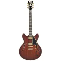 D'angelico deluxe dc sbb  полуакустическая гитара с кейсом, форма 335, hh, t-o-m, цвет коричневый