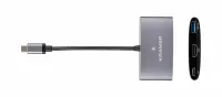 Переходник [91-00016099] Kramer Electronics [KDOCK-1] USB 3.1 тип C вилка на HDMI розетку, USB 3.0 розетку и розетку USB 3.1 Type-C для зарядки мобильных устройств