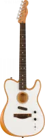 FENDER Acoustasonic Player Telecaster AWT электроакустическая гитара, цвет белый, чехол в комплекте