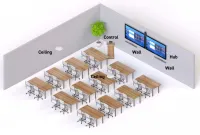 Shure Classoom # 2 Stem (Ceiling x 2 + Wall x 2) - Комплект Shure Stem для учебных классов #2 с двумя потолочными микрофонными массивами и двумя саундбарами