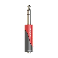 ROXTONE RPAN240 Переходник 3,5mm stereo Female Jack - 6,3 stereo Male Jack, Цвет: черно-красный.