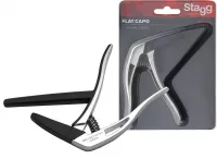 STAGG SCPX-FL CR Плоский каподастр для классической гитары, цвет - хром