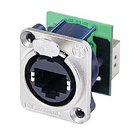 Neutrik NE8FDP- 
			Панельный проходной переходник etherCON RJ45 CAT5e (розетка-розетка) с фланцем типа D
