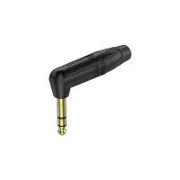 ROXTONE RJ3RP-BG Разъем, 6,3mm stereo Male Jack(угловой), с резиновым держателем под кабель. Цвет: черный, покрытие контактов: золото.