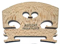 Fitted 1/4 violin bridge Aubert Etude V1TPM5 - Standard quality Etude violin bridge with special treatment. The bridge is cut and fitted, the notches for the strings are marked. Medium height 28 mm