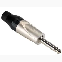 Amphenol JM2P Кабельный разъем Jack 1/4", T серия Jumbo, Моно, Пластик. хвостовик, Никель, Стандартный