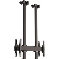 Vogels CD1584 Dual Black- Потолочное крепление для 2 дисплеев диагональю более 65'' («спина-к-спине»), длина штанги 1500 мм, макс. нагрузка 160 кг