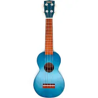 Mahalo MK1TBU Укулеле сопрано с чехлом, цвет Transparent Blue, серия Kahiko