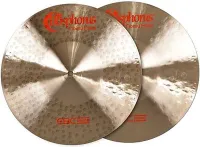 Cymbals Bosphorus EBC Noisy Hi-Hat EBC13NHH - 13 inch EBC Hi-Hat cymbal pair with an enlarged bell and a hammered sharpened top