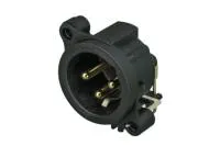 Neutrik NC3MAAH Разъем XLR панельный, 3 конт., штекер, горизонт., в ПП, тип-A, земля-корпус-панель соединены