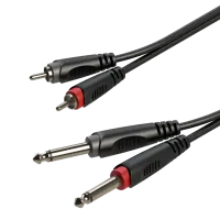 ROXTONE RACC150/1 Аудиокабель , (2 x RCA - 2 x 6,3 mono Jack), AC010, 1 м