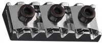 SCHALLER R4 (арт.13120104) - зажим для струн на гриф (топ-лок) для гитар типа B.C.Rich, LP, широкий интервал,  отделка: никель, полированный, размеры 42,9x15,5x10,2. (Старый артикул: 384ni)