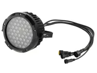 PLC054W                Светодиодный прожектор  смены цвета PLC054W (колорчэнджер), 54х3Вт. Источник света: светодиоды 54 х 3Вт RGB (3 в 1). Угол раскрытия луча: 25 град.  DMX управление 3 и 7 каналов. Потребляемая мощность: 150Вт. Уличный водонепроницаем