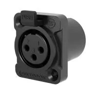 Seetronic K3F2C-W-B-67 Разъем cannon (XLR) панельный мама 3-х контактный, IP67, черный
