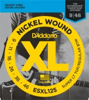 D"ADDARIO ESXL125 NICKEL WOUND SUPER LIGHT TOP/ REGULAR BOTTOM 9-46
