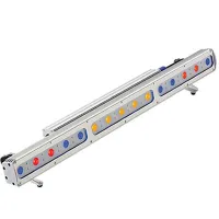 DTS FOS 100 SOLO RGBA • WIDE • IP20 2700 Lux / 3 m (spot lenses), LED линейный светильник на 48 x 1W P4 LEDs (12 red + 12 green + 12 blue + 12 amber). WIDE, 16 оттенков баланса белого, от 3.200°K до 6.500°K степень защиты IP20, разъемы Powercon+XLR, габар