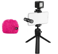 RODE Vlogger Kit iOS edition разноцветное лето PINK комплект Vlogger kit c розовой меховой ветрозащи