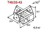 ИМЛАЙТ T40/31-43 Стыковочный узел для 4-х ферм под 90 градусов, d40х2 \ d16х2мм. Крепежный размер 142мм, М10.