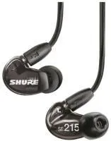 SHURE SE215-K+UNI-EFS Наушники внутриканальные (наушники вставные) с одним драйвером, черные. Гарнитурный кабель TRRS 3.5 мм.