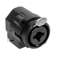 Amphenol ACJC10S BULK Панельный разъем Combo 1/4”/XLR, Стерео, С фикс., XLR с переключ. землей, C переключ., Пайка кабеля