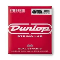 Dunlop dbhyn45105 dual dynamic hybrid nickel  cтруны для бас-гитары 45-105, никель/ сталь