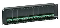 Neutrik NZPF3RU- Рэковая панель 3U для разъемов типа OpticalCon, угол 45°