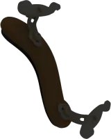 0 violin shoulder rest Viva Flex 80FSP5 - 1/8-1/4 violin shoulder rest with comfortable transparent shoulder support, with foldable black forks and swivel end members. Black color