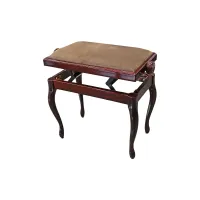 Hidrau bg200 mahogany gloss 1 (tc4)  банкетка, полированное красное дерево, коричневый бархат