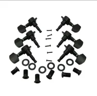 M567-3M763-3 Колки для гитары, 3+3, черные, Musiclily