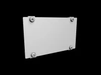 ИМЛАЙТ Панель модульная ПМ04-BLANK RAL9016 Панель глухая, 140х85 мм, 4 модуля, цвет — белый