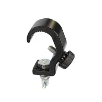 ИМЛАЙТ H25-HOOK-S20-28\30-BLACK Алюминиевая струбцина крюк шириной 25мм с винтовым фиксатором для трубы d28–30 мм. Допустимая нагрузка 70кг.