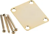 FENDER 4-Bolt Vintage Neck Plate 'Plain' (No Serial Number or Logo) (Gold) некплейт 'чистый', цвет золотистый