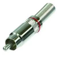 Seetronic ST366- Кабельный разъем RCA (вилка), на кабель диаметром 4–6 мм, серебристый