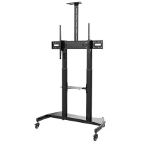 ErgoFount BSM-100-06TV- 
			Мобильная стойка с регулировкой высоты для дисплея диагональю 60–100'', макс. нагрузка 100 кг, черная