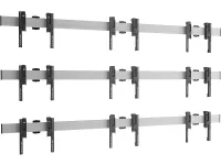 Vogels W3344 Silver- Комплект настенного крепления для видеостены 3х3 из дисплеев диагональю 49–55'', альбомная ориентация, макс. нагрузка 480 кг