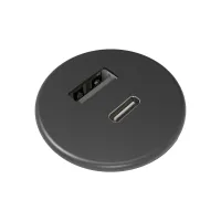 Kondator 935-PM32- Встраиваемая зарядная станция серии Powerdot с 1xUSB-A, 1xUSB-C, черная