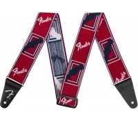FENDER Weighless 2' Mono Strap Red/White/Blue гитарный ремень, цвет красный/белый/синий