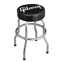 GIBSON Premium Playing Stool, Standard Logo, Short барный стул с логотипом Gibson, низкий, цвет хром
