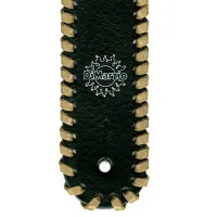 DIMARZIO 2 INCH CUSTOM ITALIAN WHIPSTITCH LEATHER STRAP (LONG) BLACK DD3253L кожаный гитарный ремень (длинный) с шнуровкой, цвет